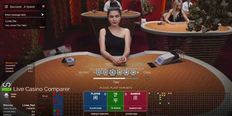 So sánh Live Baccarat và Baccarat truyền thống